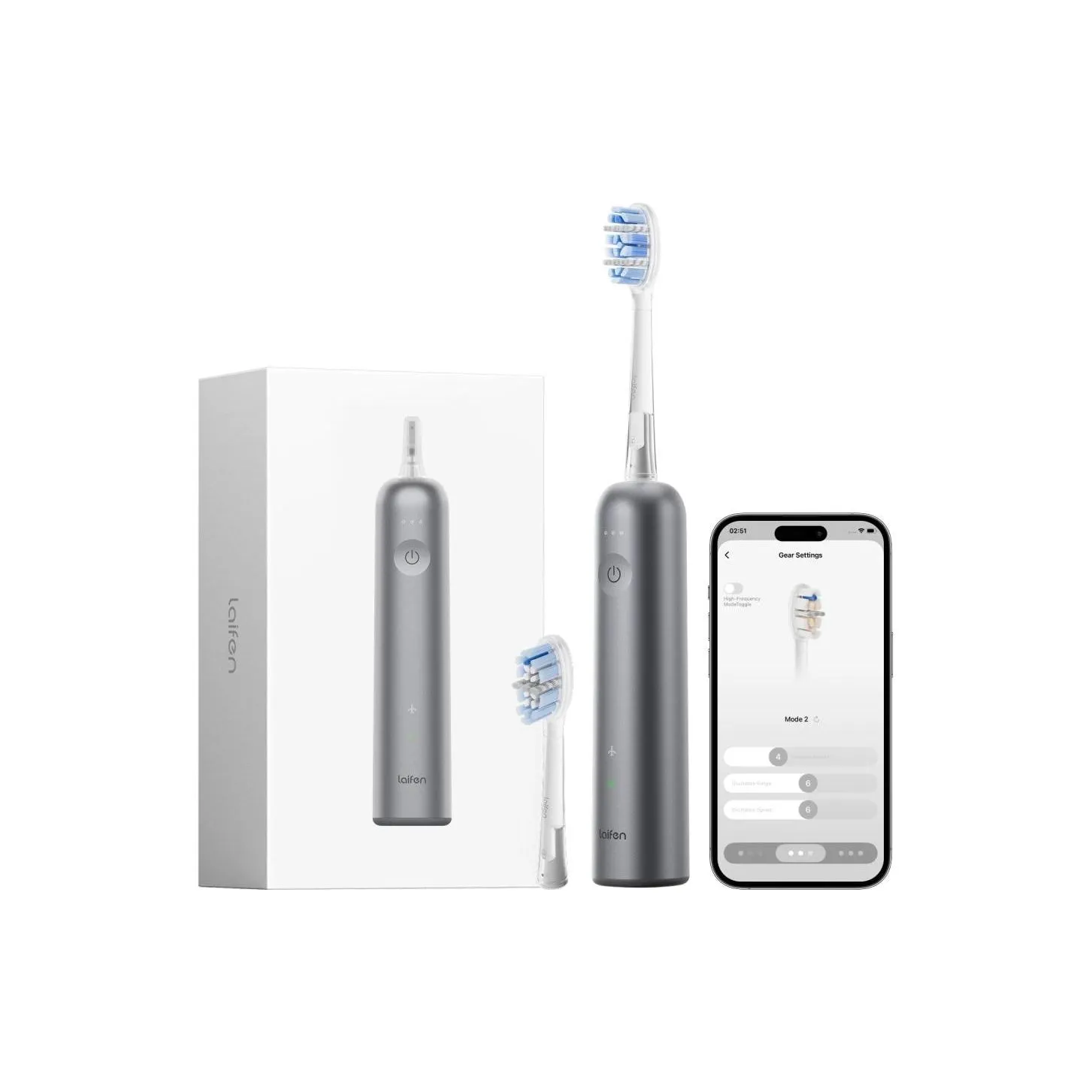 Laifen Elektrische Zahnbürste Wave Pro Grau