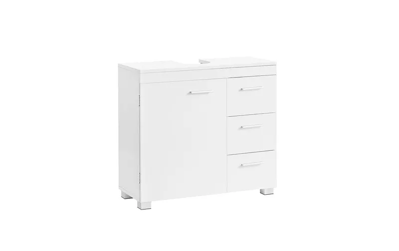 VASAGLE Waschbeckenunterschrank 64 x 70 cm, Weiss