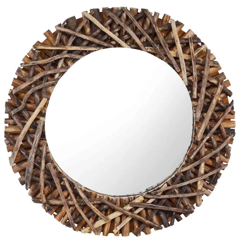 Miroir mural 60 cm Teck Rond