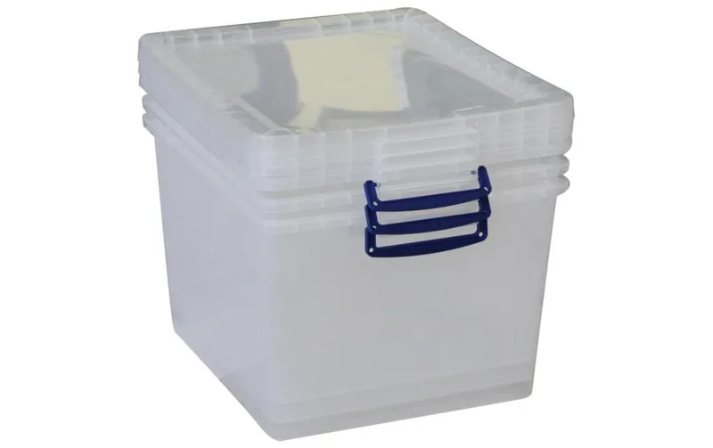 Really Useful Box Aufbewahrungsbox nestbar trasparente, 3 x 33.5 l