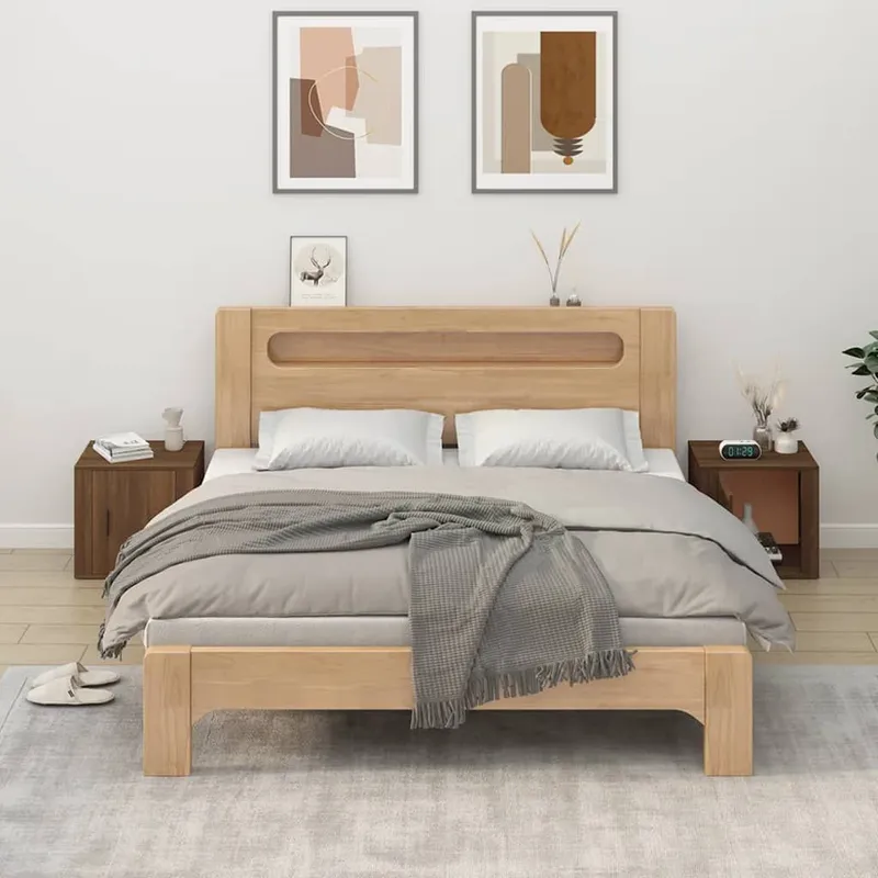 Nachttische 2 Stk. marrone Eichen-Optik 50x39x47 cm