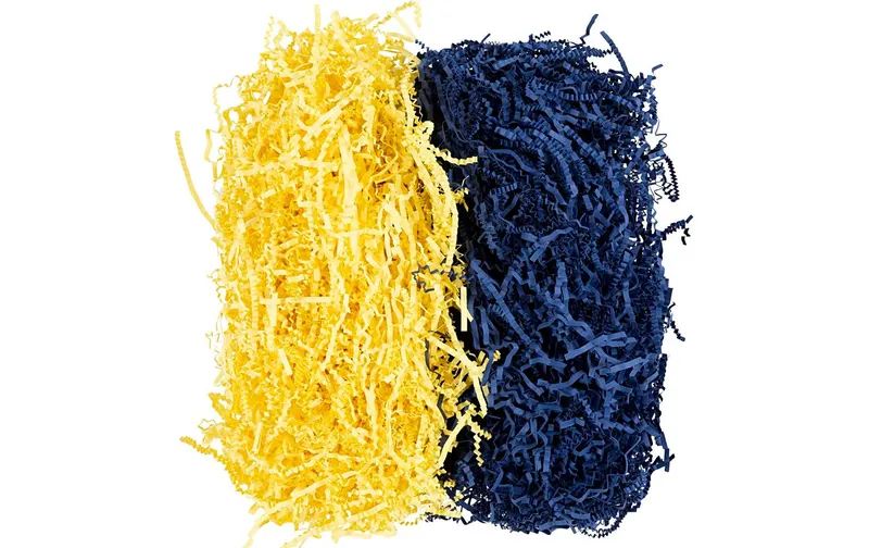 Creativ Company Papier-Füllmaterial 25-30 cm x 3 mm, 100g, blue-Gelb