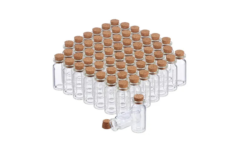 relaxdays Einmachflasche 10 ml, 60 pièces