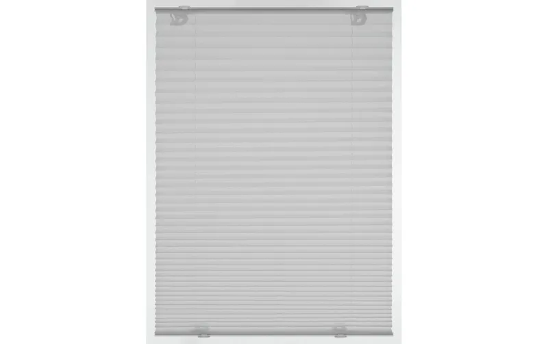 Gardinia Plissée Solo mit Saugnäpfen, blickdicht 50 x 130 cm, grigio