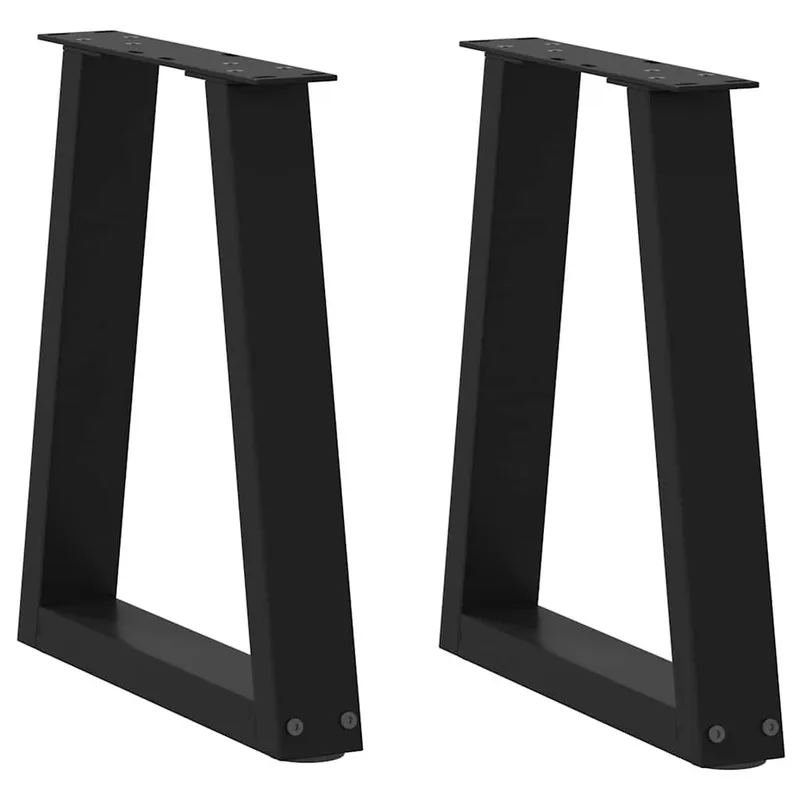 Couchtischbeine V-Form 2 pezzi nero 38x(42-43,3) cm Stahl