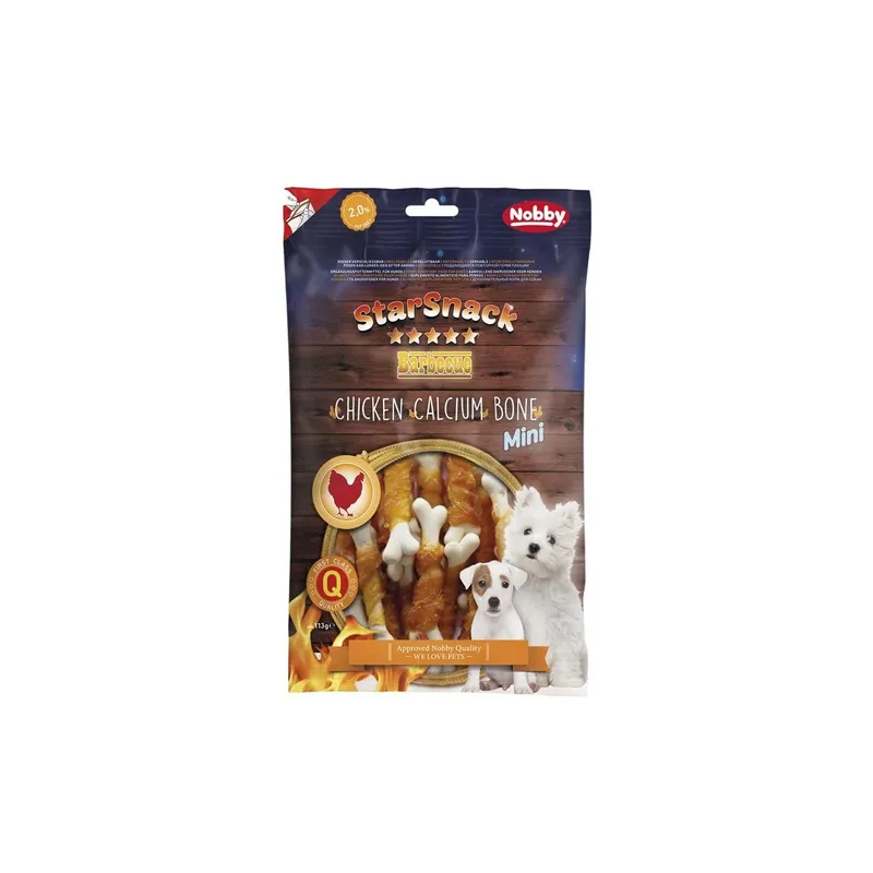Nobby Leckerli StarSnack Barbecue Mini Chicken Calcium, Bone, 113g