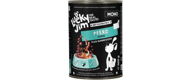 Lucky Jim Nassfutter Mono Pferd 400 g