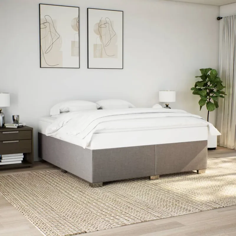 struttura letto senza materasso tortora 180x200 cm tessuto