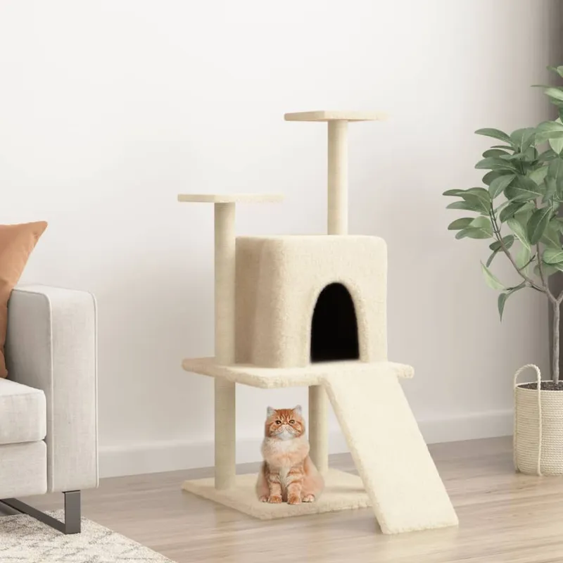 Kratzbaum con Sisal-Kratzsäulen crema 110 cm