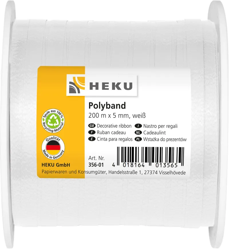 Geschenkband weiss 2 m