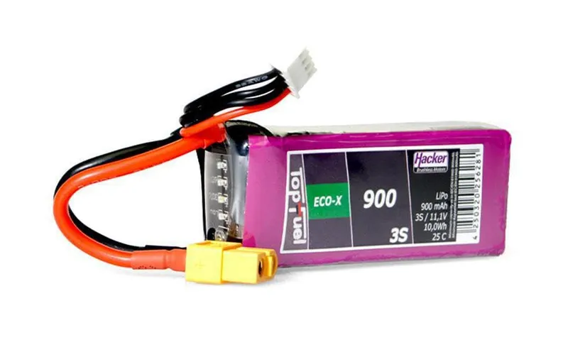 Hacker RC-Akku LiPo 900 mAh 11.1 V 25C TopFuel ECO-X