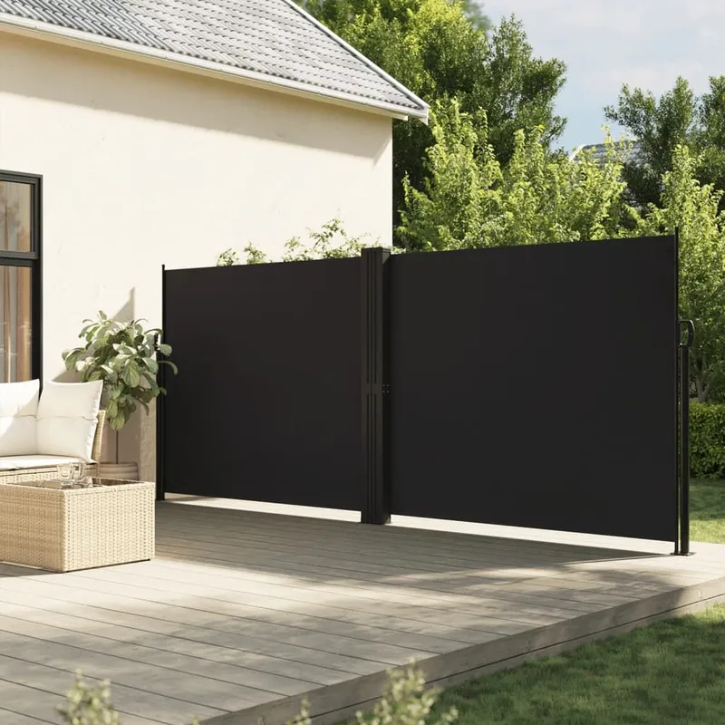 Tenda Laterale Estensibile Nera 180x1000 cm