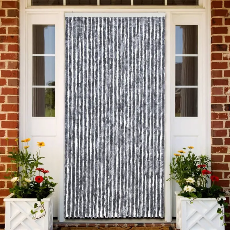 Insektenschutz-Vorhang Silbern 118x220 cm Chenille