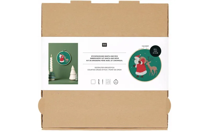 Rico Design Bastelset Stickpackung 15 cm