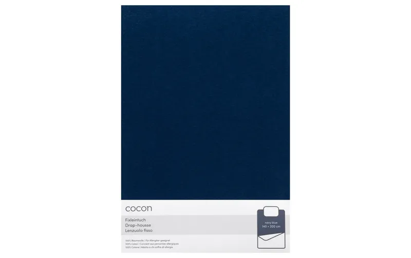 COCON Fixleintuch Jersey 140-160 x 200 cm, Marineblau
