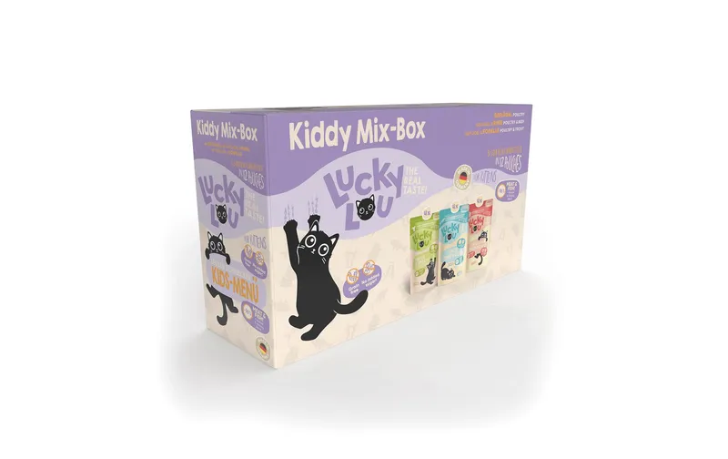 Lucky Lou Nassfutter Lifestage Kitten Kiddy Mix-Box, 12 x 125 g