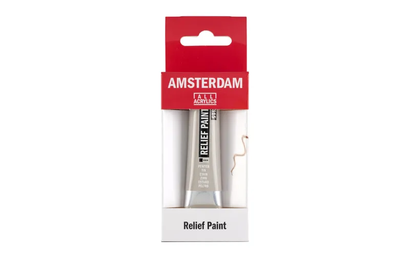 Amsterdam Acrylfarbe Reliefpaint 815 Zinn deckend, 20 ml 20 ml, Zinn
