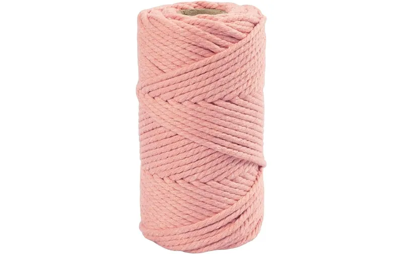 Creativ Company Baumwollgarn Macramé Kordel Rosa