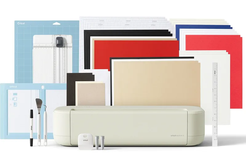 Cricut Schneideplotter Cricut Explore 5 + Essential-Bundle, Beige