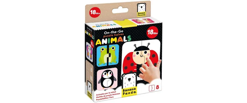 Banana Panda Puzzle On-the-Go Puzzlehälften Tiere Pappe 16 Teile