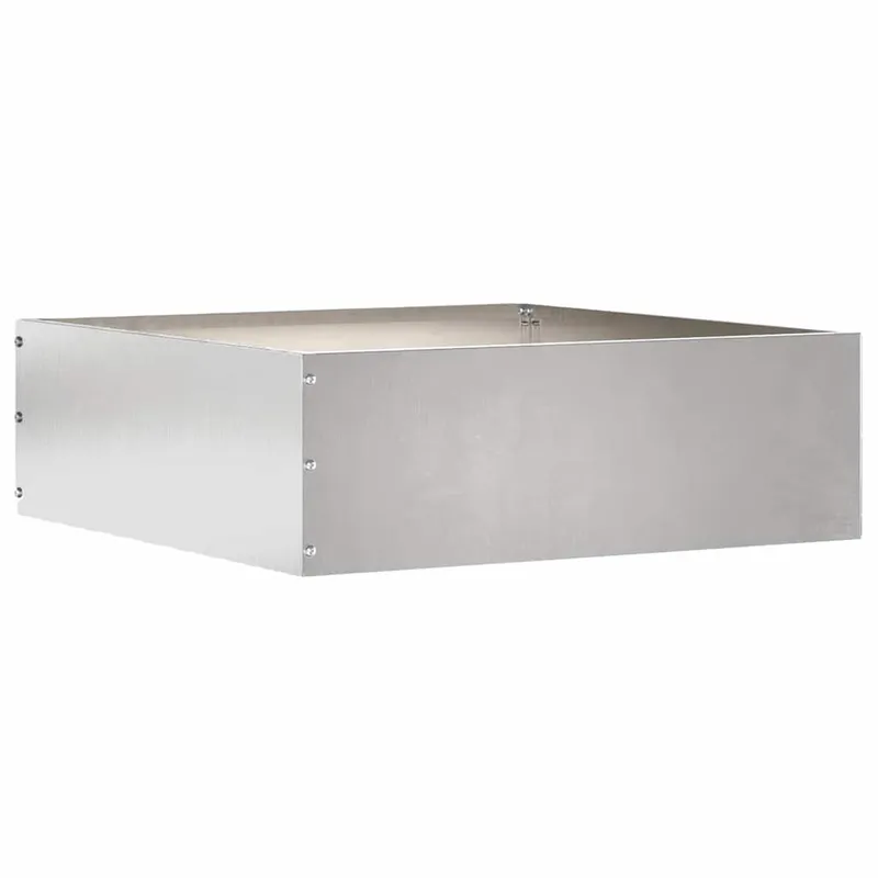 Rasenkante 40 x 40 x 13 cm Edelstahl Silber