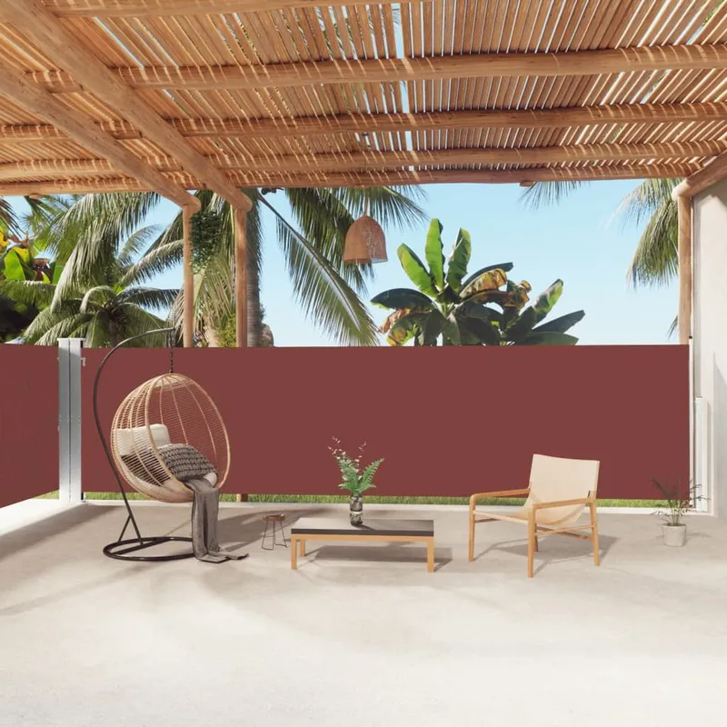 tenda laterale Ausziehbar marrone 160x1000 cm