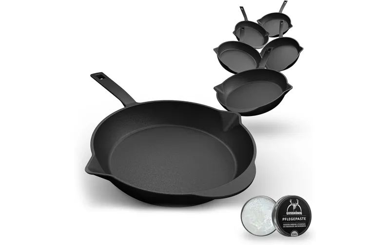 Gusskoenig Set de 6 Mini Poêles en Fonte Pré-Culottées