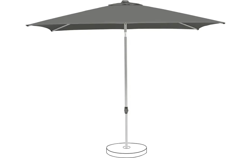 Suncomfort by Glatz Sonnenschirm Pop Up, 250 x 200 cm, Stone Grey