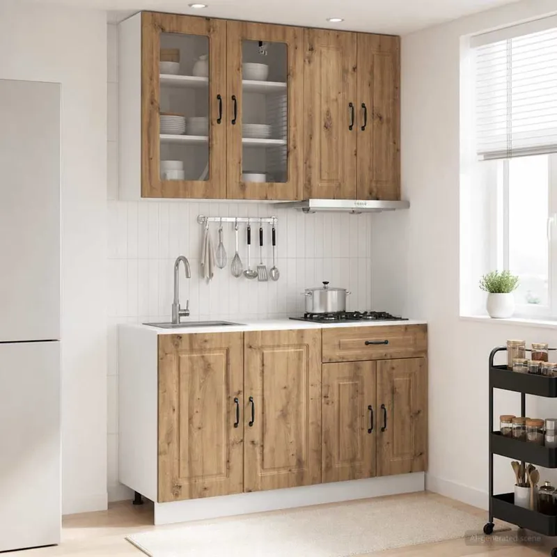 Kücheneinheit KALMAR 4 stk. Artisan-Eiche Holzwerkstoff