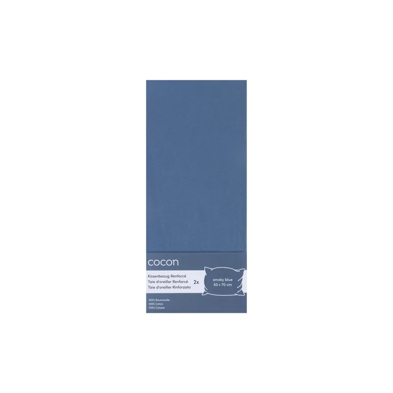 COCON Copripiumetto Rafforzato 50 x 70 cm, Smoky Blue, 2 pezzi