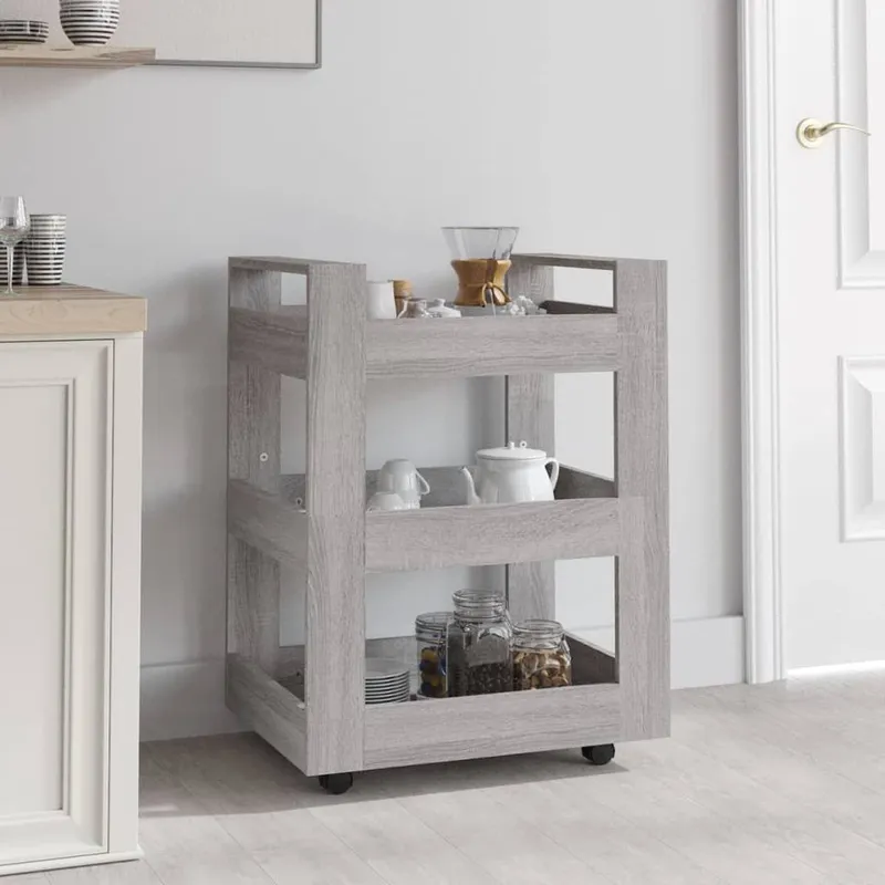Küchenwagen grey Sonoma 60x45x80 cm engineered wood