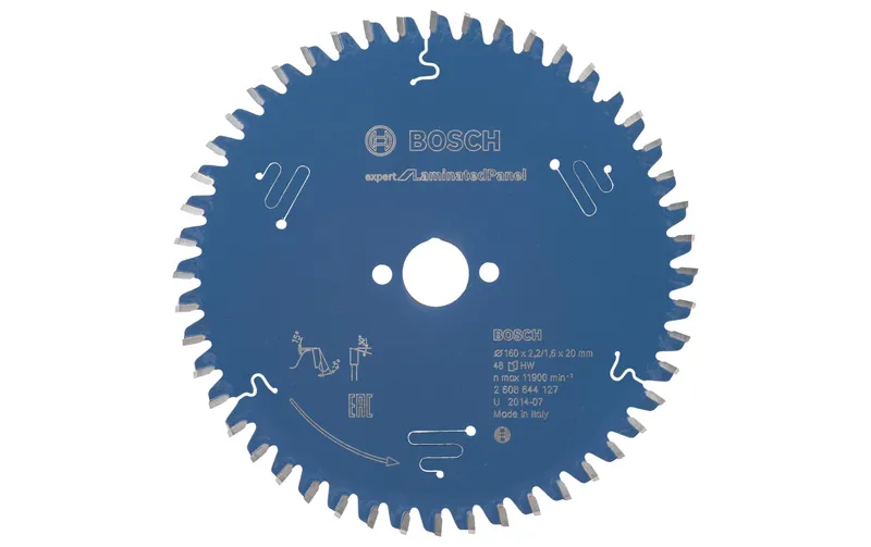 Bosch Professional Kreissägeblatt Expert Laminated Panel 160 x 20 x 2.2 mm, Z48