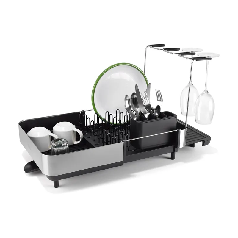 Joseph Joseph Extend Steel Plus Geschirrabtropfständer schwarz black