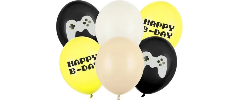 Partydeco Luftballon Ballon Game Ø 30 cm, 6 pezzi, multicolore
