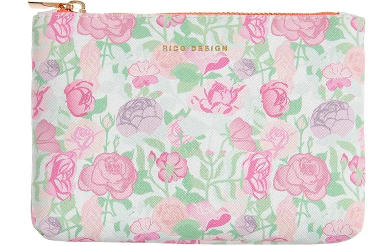 Rico Design Etui La Vie en Rose 14 x 10 cm, vert/Rosa
