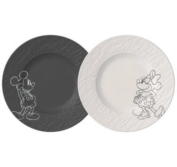 Villeroy & Boch Manufacture Rock – Mickey Mouse Dessertteller, 2-teilig