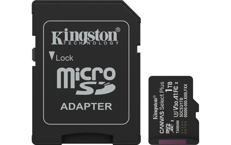 Kingston microSDXC-Karte Canvas Select Plus Gen3 1000 GB