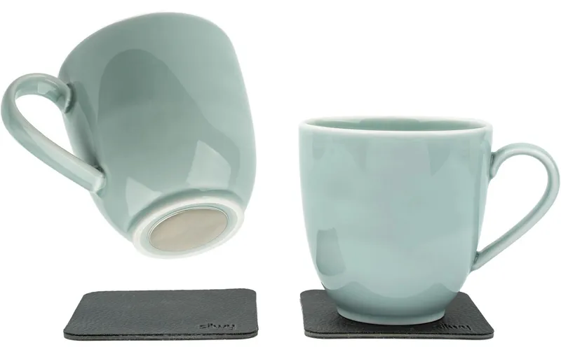 Silwy Magnet-Porzellantassen Cyan