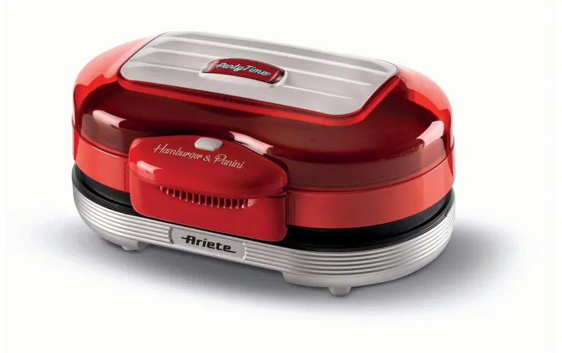 Ariete Hamburger-Grill Party Time ARI-205-RD 1200 W, red/white