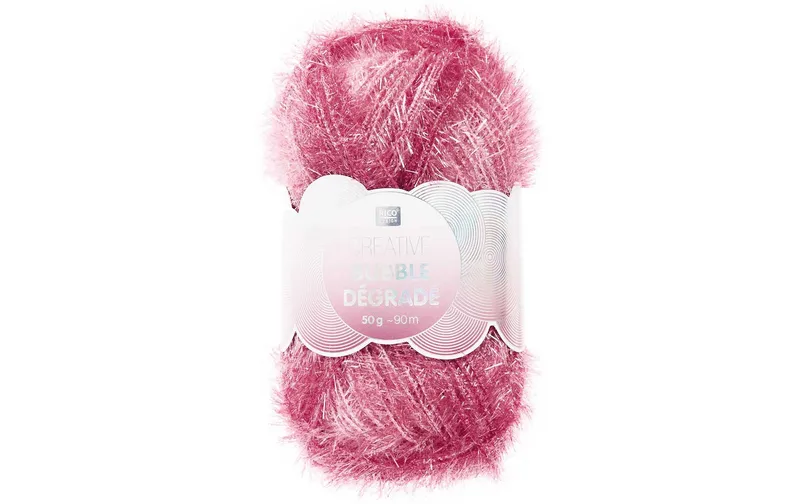 Rico Design Wolle Creative Bubble Dégradé 50 g / 90 m, rosso