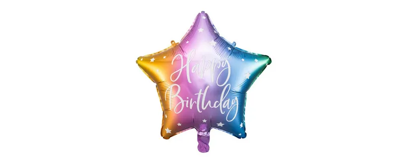 Partydeco Folienballon Happy Birthday multicolour