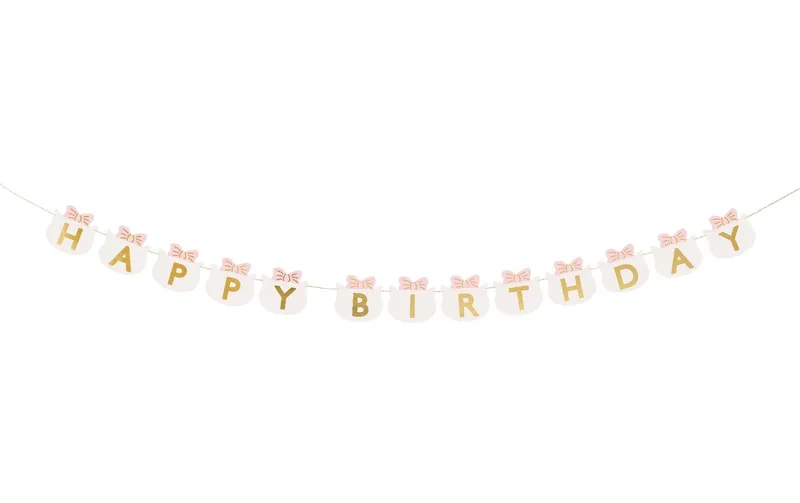 Partydeco Girlande Katze Rosa, 2.8 m