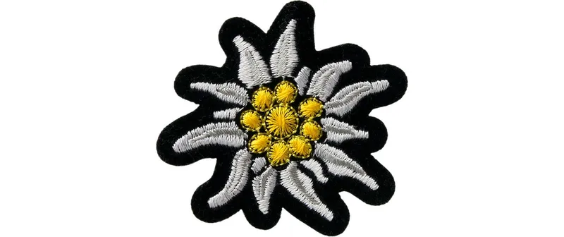 Mono-Quick Applikation Edelweiss, schwarz/Samt | Mono-Quick 1 pièces