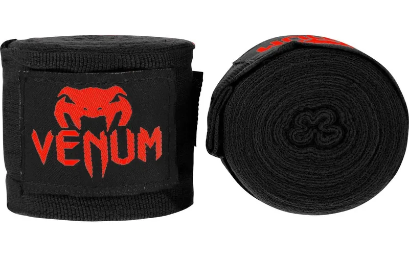 Venum Kontact Boxing Handwraps 4 m, Schwarz/Rot
