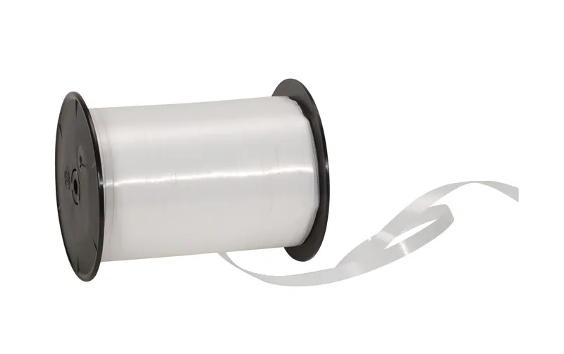 Spyk Geschenkband Poly Glatt 7 mm x 500 m, white