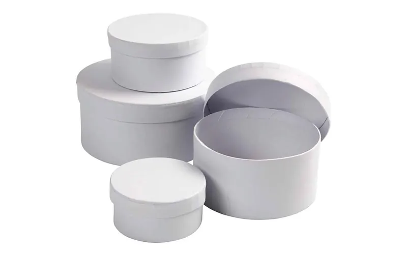 Creativ Company Papp-Schachtel white, 4 pieces