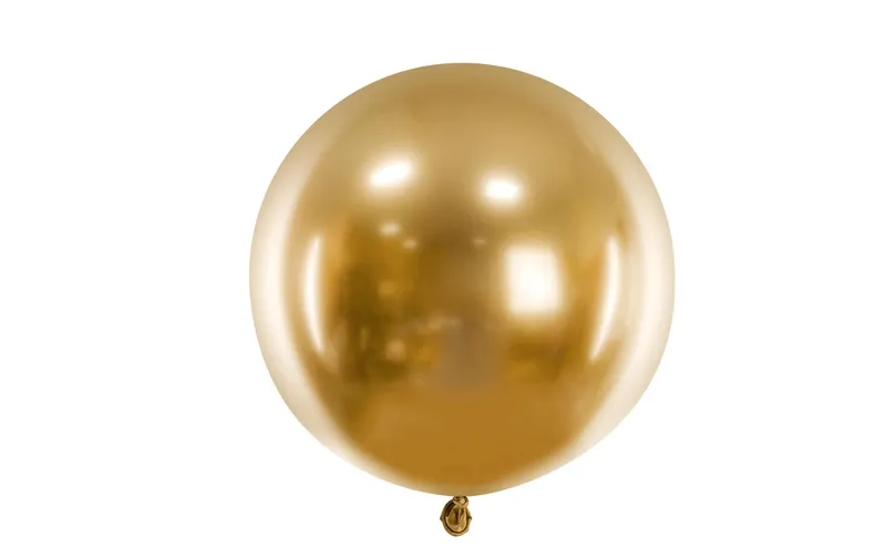 Partydeco Luftballon Rund Glossy 60 cm, Gold