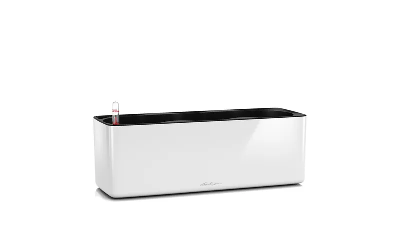 Lechuza Blumentopf CUBE Glossy Triple Weiss glanz