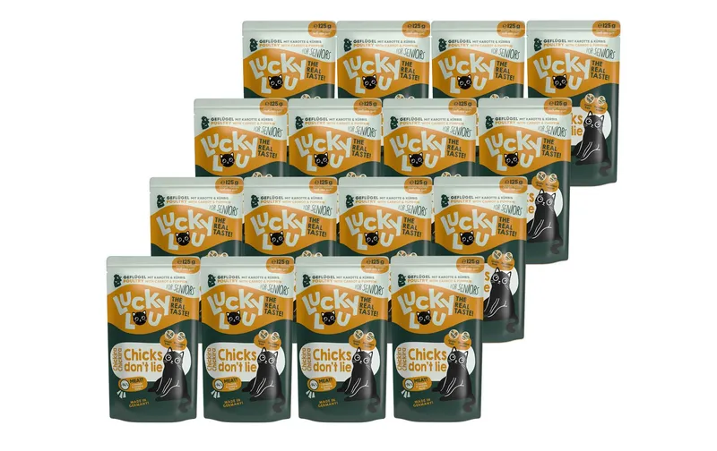 Lucky Lou Nassfutter Lifestage Senior Geflügel, 16 x 125 g