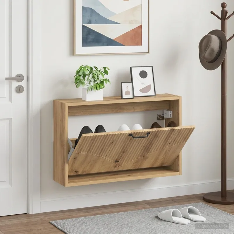 Wandmontierter Schuhschrank HOORN 71 x 17 x 43 cm derivato del legno